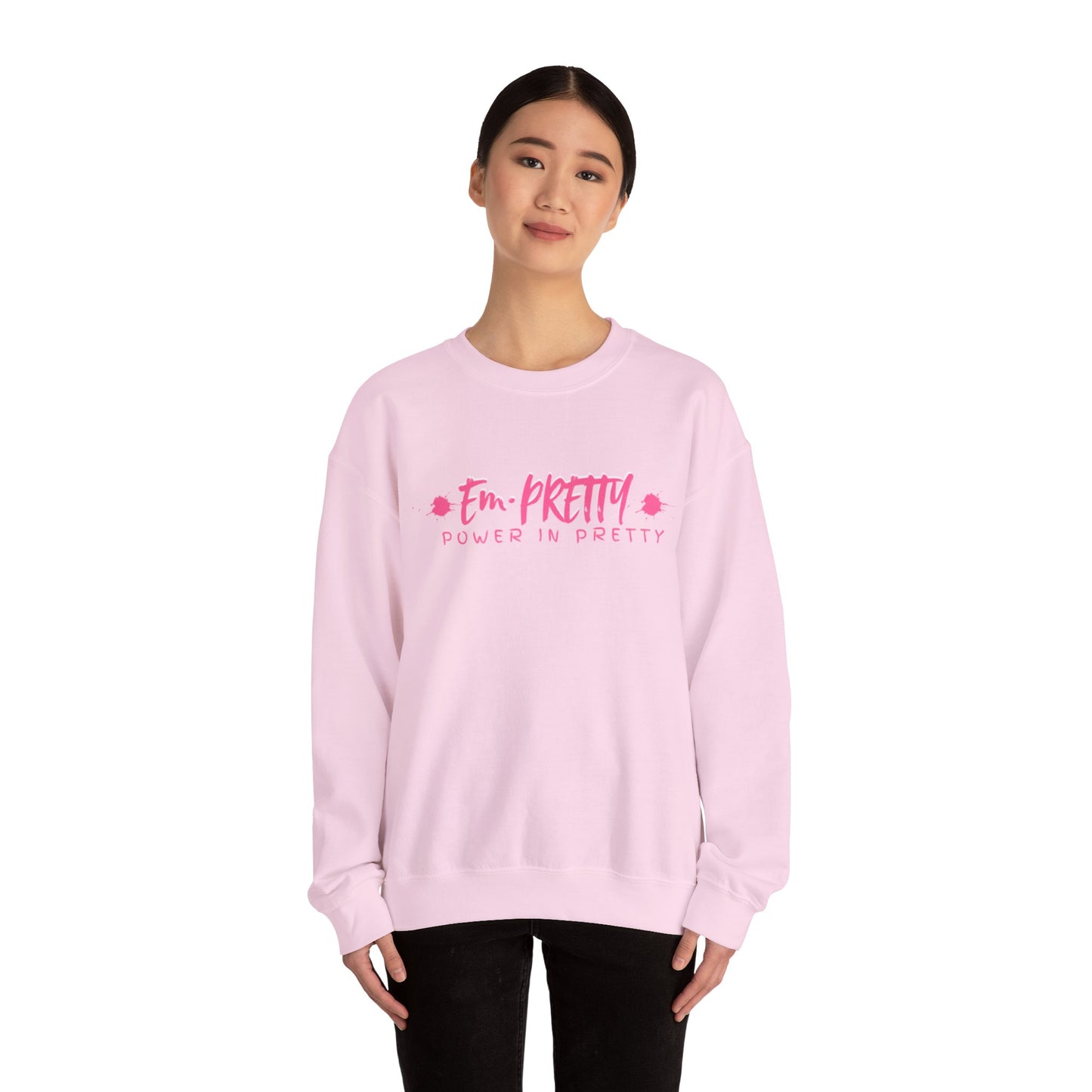 Power in Pretty Sweatshirt, Unisex Crewneck, Cozy Gift, Casual Style, Empowering Fashion, Perfect for All Occasions