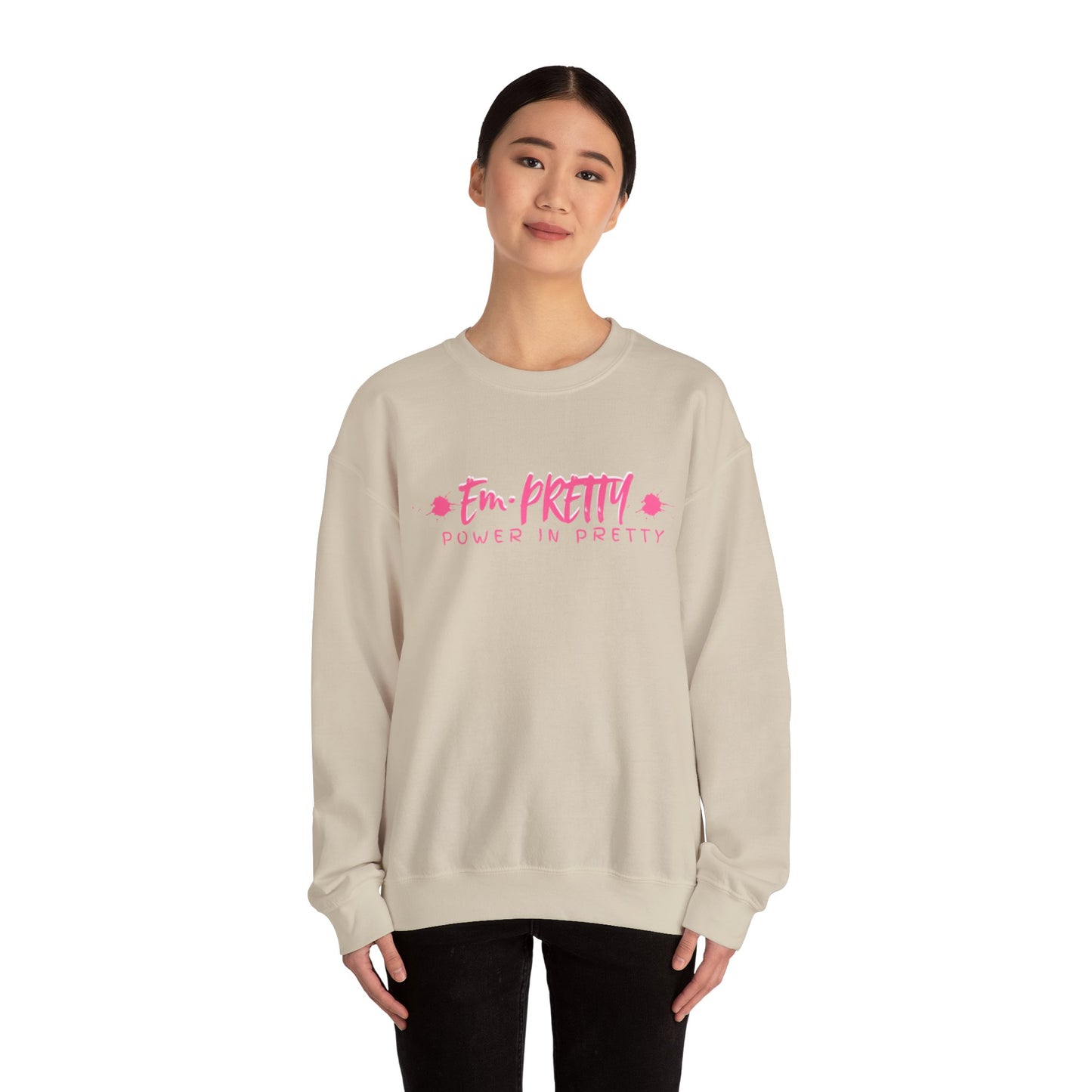 Power in Pretty Sweatshirt, Unisex Crewneck, Cozy Gift, Casual Style, Empowering Fashion, Perfect for All Occasions