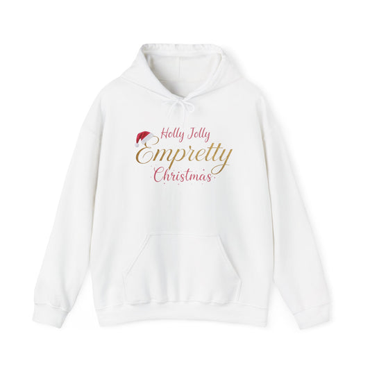 Holly Jolly Empretty Christmas Hooded Sweatshirt