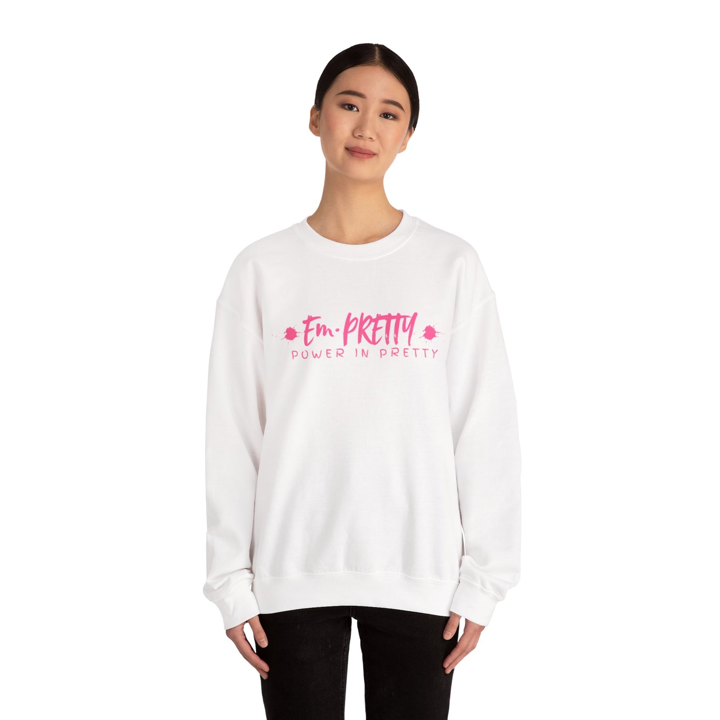 Power in Pretty Sweatshirt, Unisex Crewneck, Cozy Gift, Casual Style, Empowering Fashion, Perfect for All Occasions